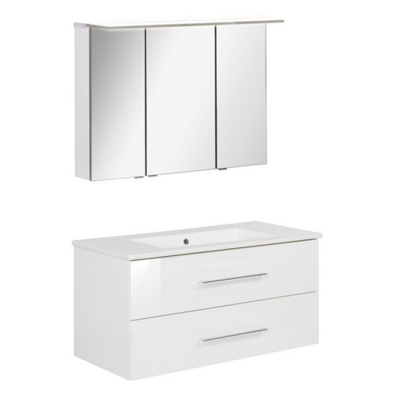 FACKELMANN Waschplatz-Set »B.PERFEKT«, 100cm SPS Weiß - weiss – Bild 1 von 5