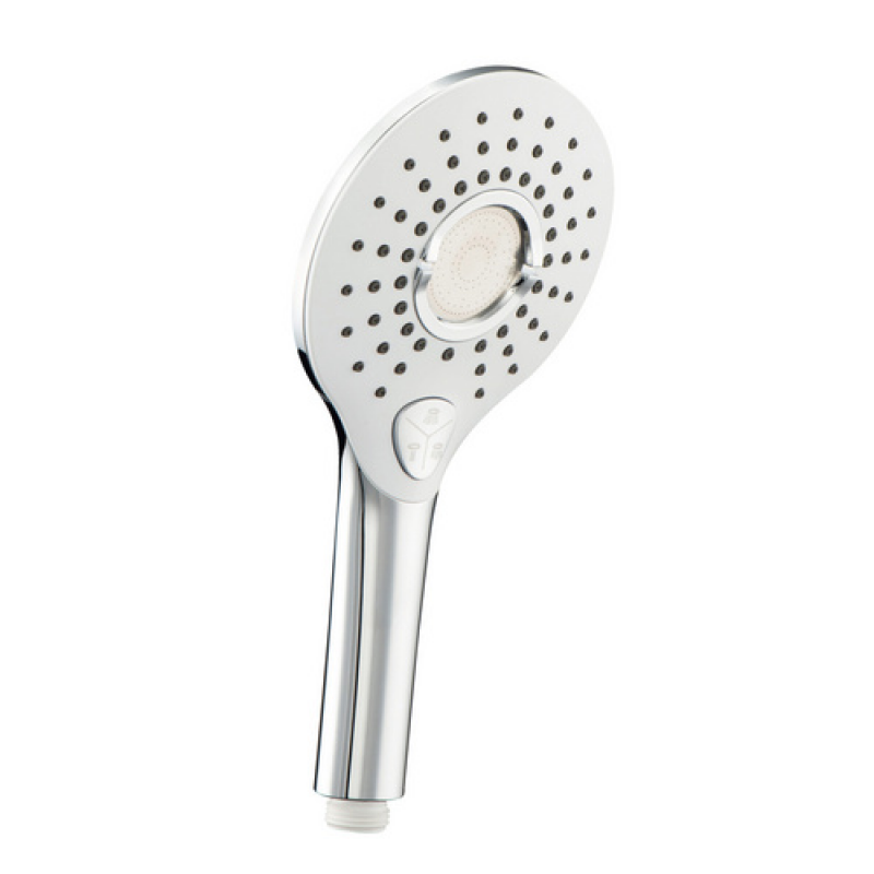 WELLWATER Handbrause » Pauca «, 4 Strahlarten, chromfarben/weiß - silberfarben
