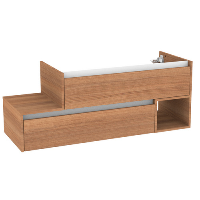 FACKELMANN Waschtischunterbau »VITA«, VITA L-WT-Unterbau rechts 1301x500x460 - braun – Bild 1 von 5