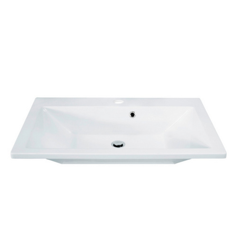 FACKELMANN Waschbecken »DOMINO«, BxHxT: 80x17x50 cm - weiss – Bild 1 von 3