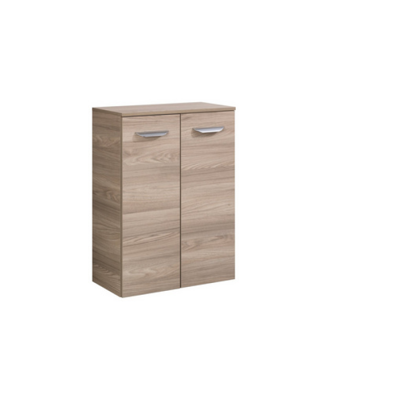 FACKELMANN Doppel-Midischrank »Luxor«, 2 Türen, inkl. Wäschekorb, Steinesche/Steinesche, 602 x 826 x 320 mm - weiss – Bild 1 von 5