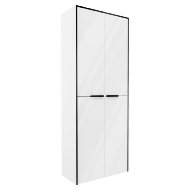 FACKELMANN Doppel-Hochschrank »Flair«, 2 Türen, inkl. Wäschekorb, Weiss/Weiss, 600 x 1633 x 320 mm – Bild 1 von 5