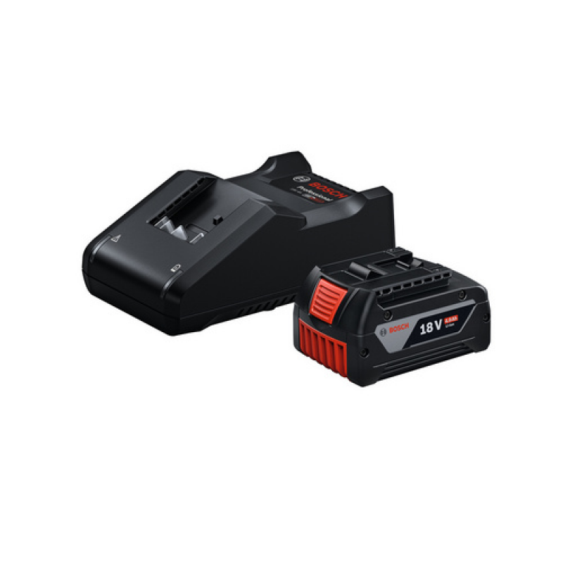 BOSCH PROFESSIONAL Akku-Set, 1 x Akku GBA 18V 4,0 Ah und 1 x Ladegerät GAL 18V-40 - schwarz