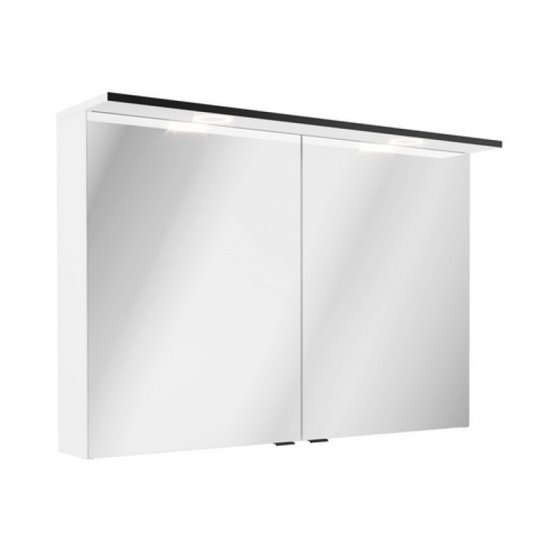 FACKELMANN Spiegelschrank »Flair«, 2 Türen, LED, Weiss-Weiss, 1002 x 696 x 265 mm – Bild 1 von 5