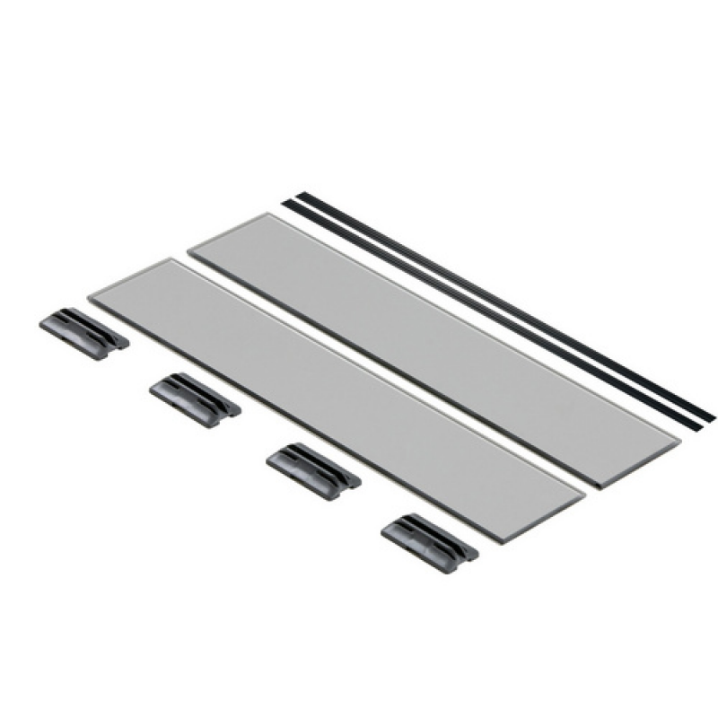 FACKELMANN Schubladenorganizer, Schuladen-Einteilung mit Rauchglas-Abtrennern 4x65x323 mm - grau – Bild 1 von 5