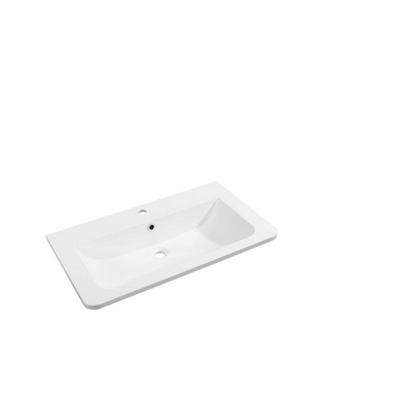 FACKELMANN Gussmarmorbecken »LUXOR«, BxHxT: 800x142x485 mm - weiss – Bild 1 von 5