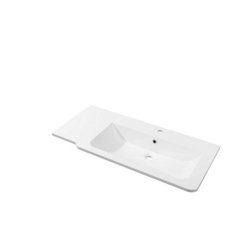 FACKELMANN Waschbecken »LUXOR«, rechts, BxHxT: 1.000x142x485 mm - weiss – Bild 1 von 4