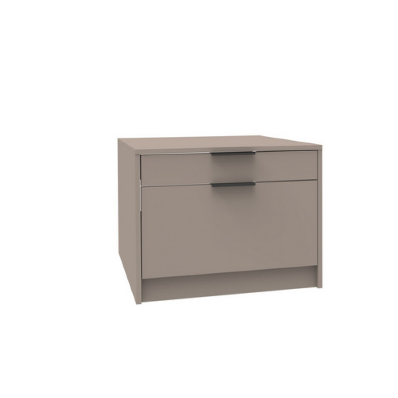 FACKELMANN Waschmaschinenschrank, Stauraum Unterbauschrank 1 Schub, 1 Ablage Kaschmir 650x502x651 mm - grau – Bild 1 von 5