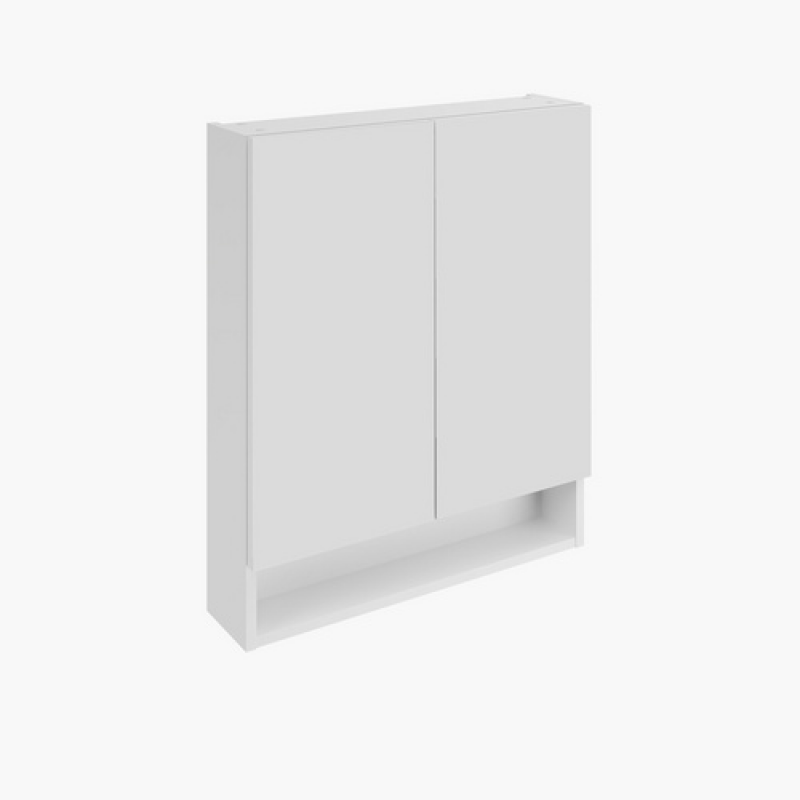 FACKELMANN Badhängeschrank, Toiletten-Hängeschrank Weiß 2 Türen 600x718x154 mm - weiss – Bild 1 von 5