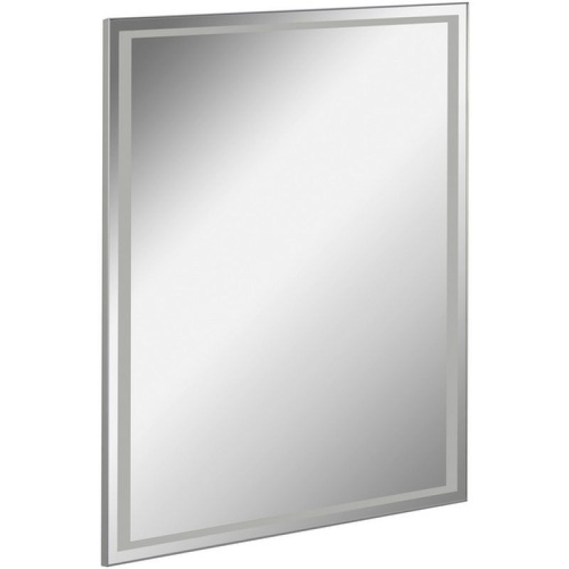 FACKELMANN Spiegelelement, BxHxT: 60,5 x 70,5 x 2,2 cm, 6000 K, kaltweiß, 13.2W - grau – Bild 1 von 4