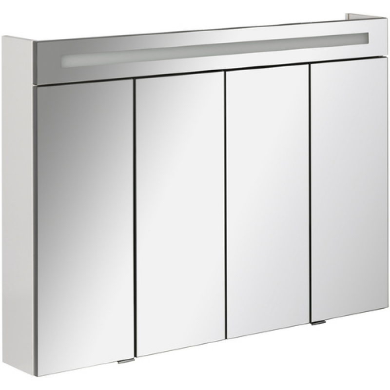 FACKELMANN Spiegelschrank »STANFORD«, BxHxT: 110 x 78,4 x 16,2 cm, 6000 K, neutralweiß, 10W - grau – Bild 1 von 3