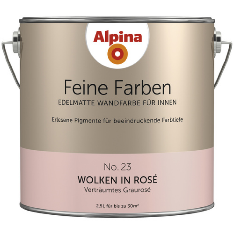 ALPINA FARBEN Wandfarbe »Feine Farben«, edelmatt, 2,5 l für ca. 20-30m² - rosa – Bild 1 von 4