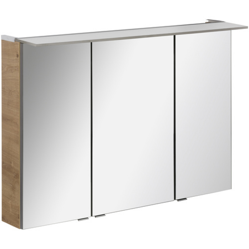 FACKELMANN Spiegelschrank »b.perfekt«, BxHxT: 100 x 69,4 x 23,1 cm, 4250 K, neutralweiß, 9.4W - grau – Bild 1 von 5