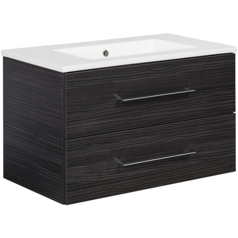 FACKELMANN Badmöbel-Set »b.perfekt«, Dark-Oak, BxHxT: 82x50,9x48 cm - grau – Bild 1 von 5