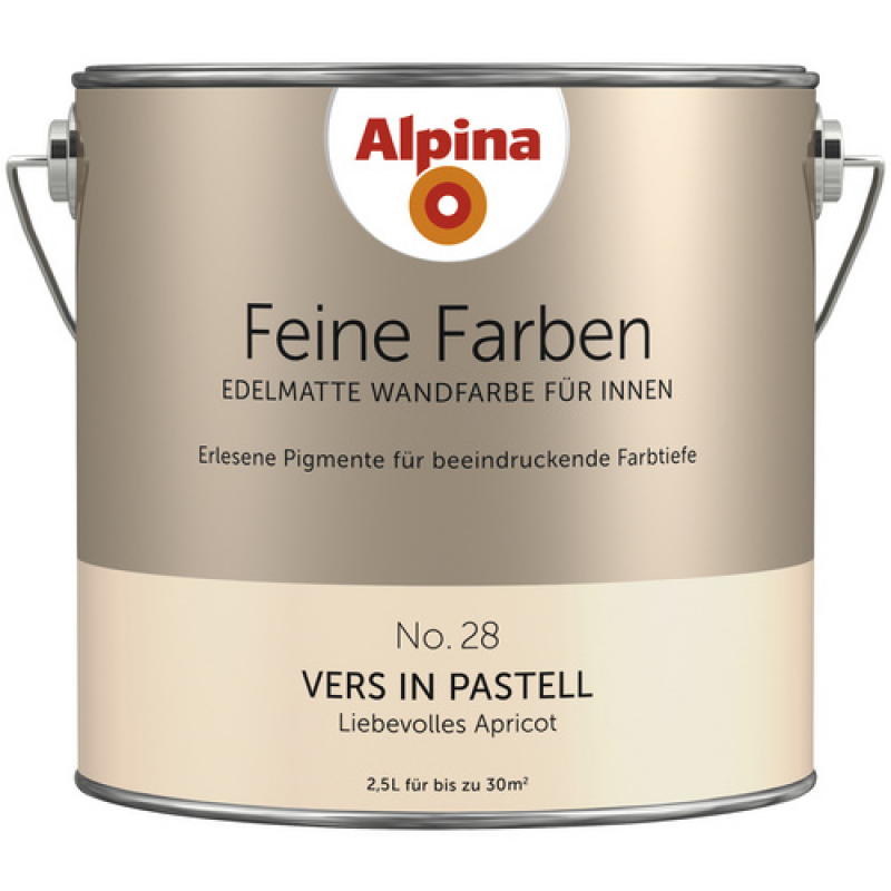 ALPINA FARBEN Wandfarbe »Feine Farben«, edelmatt, 2,5 l für ca. 20-30m² - rot – Bild 1 von 4