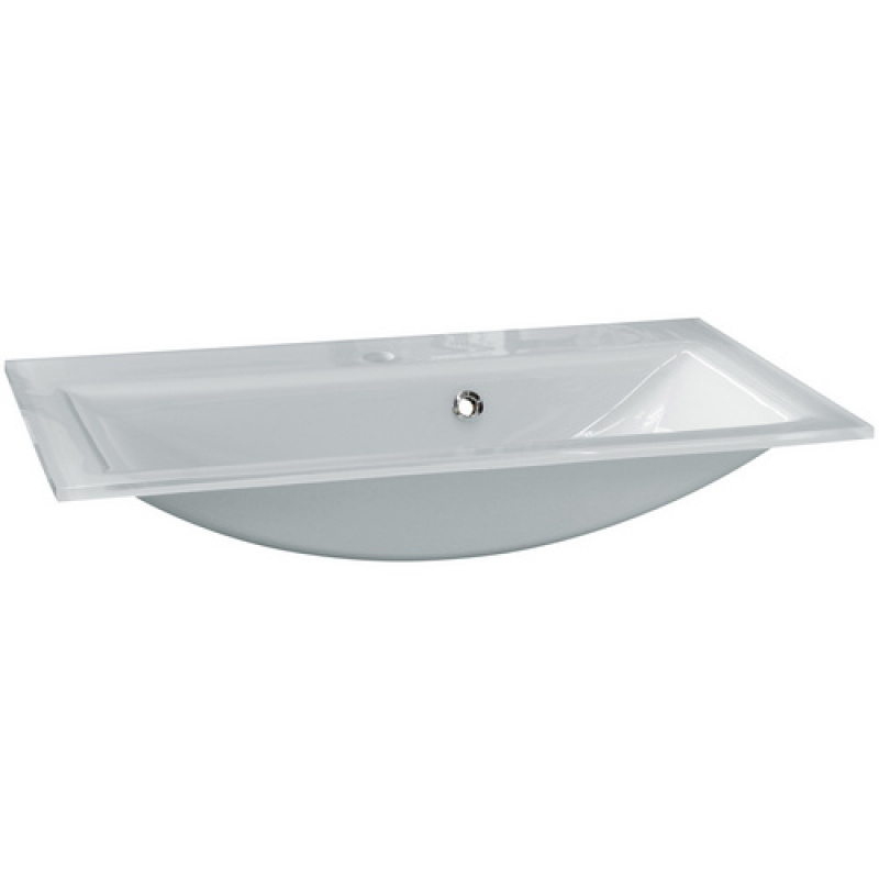 FACKELMANN Waschbecken »Glas«, BxHxT: 80x14,3x50,1 cm - weiss – Bild 1 von 3