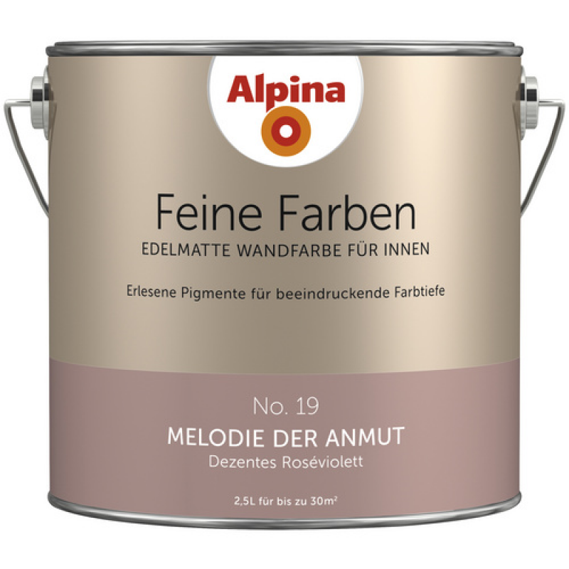 ALPINA FARBEN Wandfarbe »Feine Farben«, edelmatt, 2,5 l für ca. 20-30m² - rosa – Bild 1 von 4