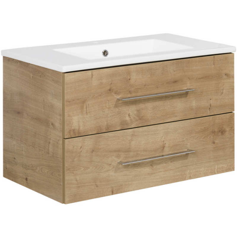 FACKELMANN Badmöbel-Set »B.perfekt«, Asteiche, BxHxT: 82x50,9x48 cm - braun – Bild 1 von 5