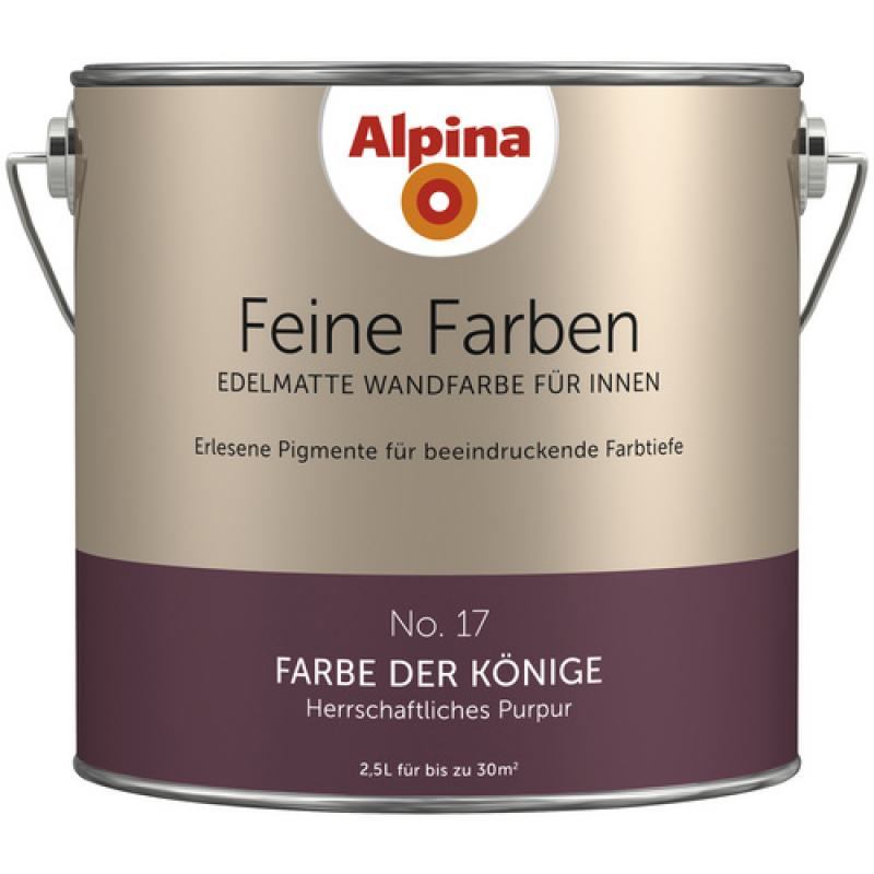 ALPINA FARBEN Wandfarbe »Feine Farben«, edelmatt, 2,5 l für ca. 20-30m² - lila – Bild 1 von 4