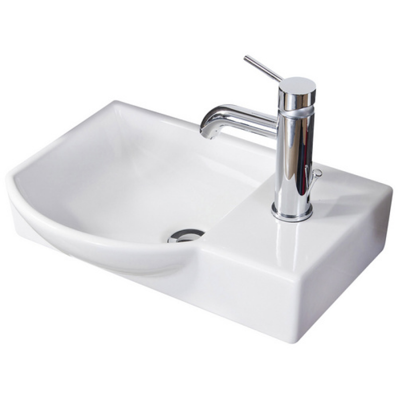 FACKELMANN Waschbecken »SBC Gäste Bad«, BxHxT: 45,5x14,5x32 cm - weiss – Bild 1 von 3
