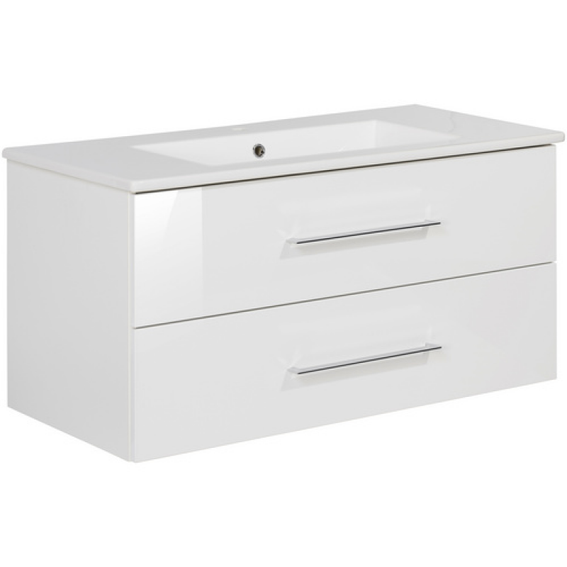 FACKELMANN Badmöbel-Set »b.perfekt«, Weiss Hochglanz, BxHxT: 103x50,9x48 cm – Bild 1 von 5