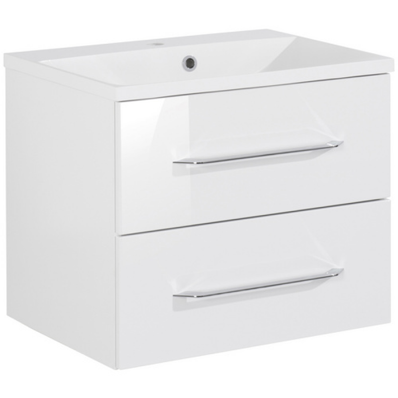FACKELMANN Badmöbel-Set »B.clever«, Weiss Hochglanz, BxHxT: 60x50,8x46 cm – Bild 1 von 5