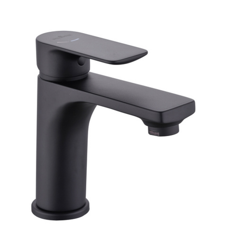 WELLWATER Waschtisch-Einhebelmischer »Bozen«, Höhe: 152,4 mm, Messing/Zink, mattschwarz – Bild 1 von 5