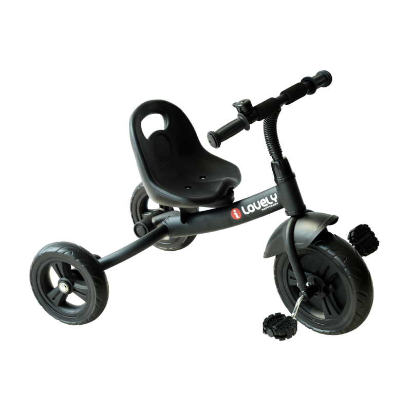 HOMCOM Dreirad Kinderdreirad Kleinkinder Rad Schwarz Metall Aosom – Bild 1 von 2