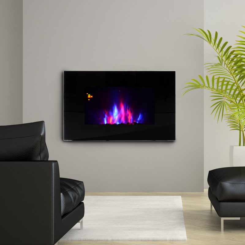 HOMCOM Elektrokamin Kaminofen LED Fernbedienung Aosom – Bild 1 von 2