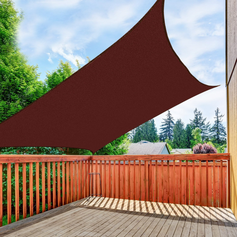 Outsunny Sonnensegel Sonnendach Terra HDPE 4x6m Aosom – Bild 1 von 2