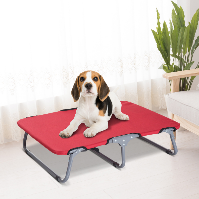PawHut Hundeliege Hundebett Katzenbett Schlafplatz faltbar Rot Aosom – Bild 1 von 2