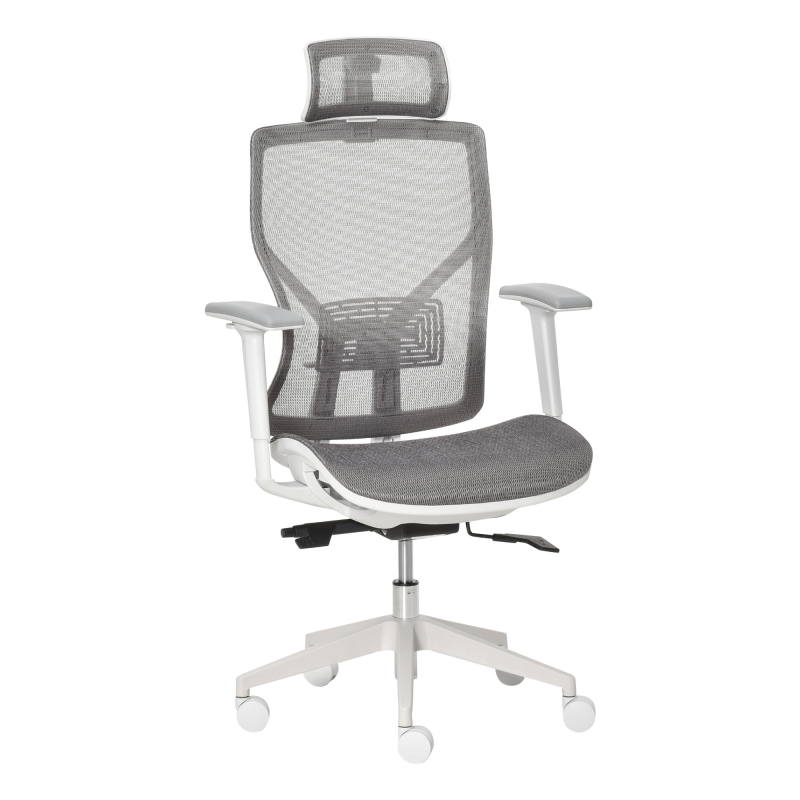 Vinsetto Bürostuhl ergonomisch verstellbar 3 Stufen Drehstuhl Gamingstuhl mit 3D-Armlehne höhenverstellbar in Grau für Büro & Homeoffice Aosom.de – Bild 1 von 2