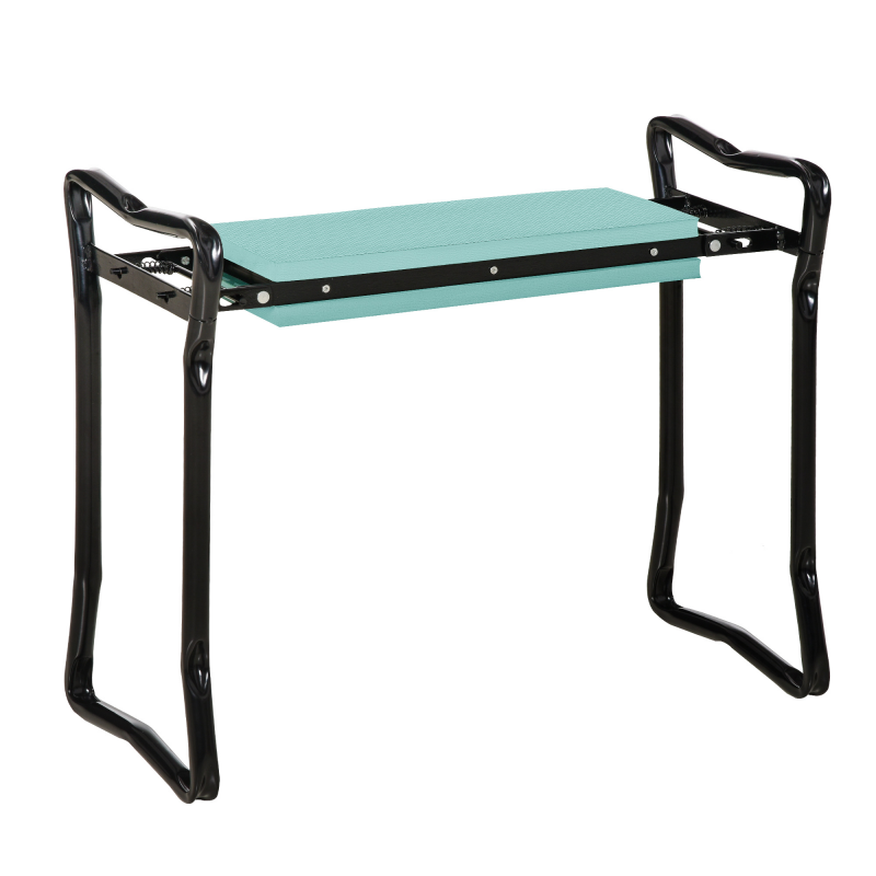 Outsunny Kniebank für Gartenarbeit klappbarer Gartenhocker Kniehilfe bis 150 kg EVA-Schaumstoff Stahl dunkelgrün 58 x 28 x 49 cm für komfortables Arbeiten im Garten Aosom.de – Bild 1 von 2