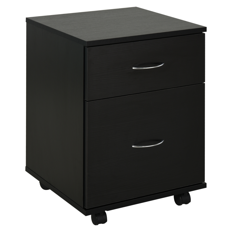 HOMCOM Kommode Rollcontainer auf Rollen 58cm schwarz Aosom – Bild 1 von 2