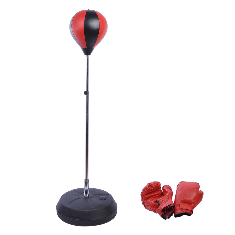 HOMCOM Punchingball Set Standbox höhenverstellbar 125-145cm Handschuhe Pumpe Profi & Anfänger Aosom – Bild 1 von 2