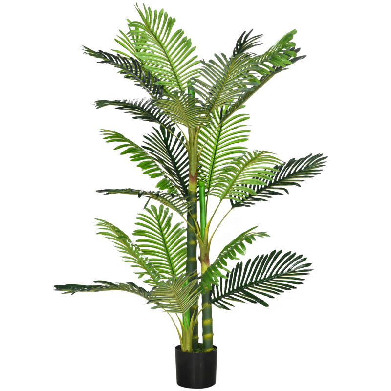 HOMCOM Künstliche Palme Kunstpflanze 150cm mit Zementfüllung für Innenbereich, dekorativ & pflegeleicht, grün Aosom.de – Bild 1 von 2