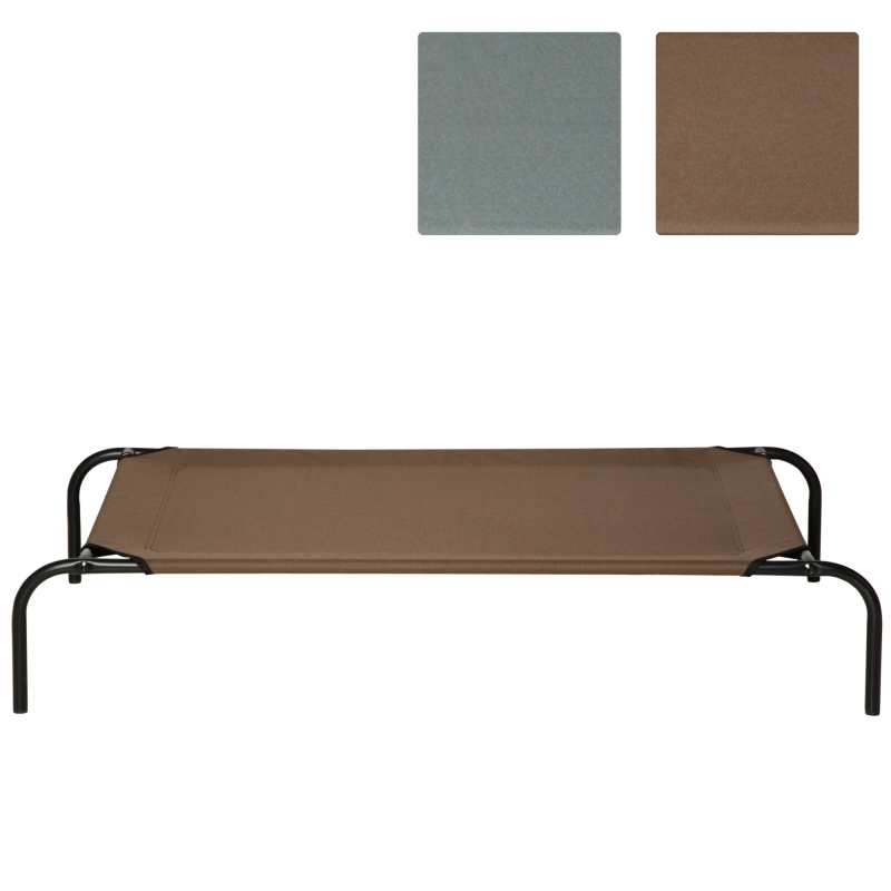 PawHut Hundesofa mit Ersatzbezug, große Hundematte outdoor, Katzenbett Grau & Braun, stabiler Eisenrahmen 110 x 68 x 20 cm für Komfort Aosom.de – Bild 1 von 2