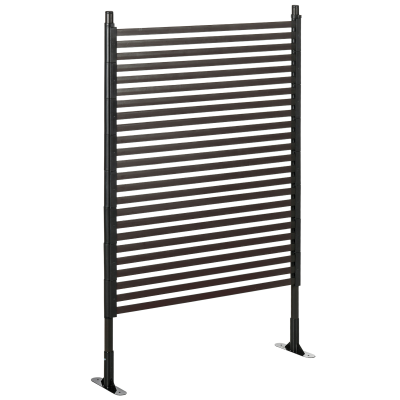 Outsunny Gartenzaun Steckzaun dekorativ 93 x 150 cm Teichzaun mit Fuß für Balkon Terrasse in Braun, ideal für Garten & Landschaftsgestaltung Aosom.de – Bild 1 von 2