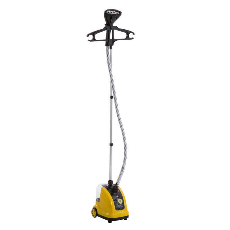 HOMCOM Dampfglätter Dampfbügeleisen Dampfbürste Station Vertikal, 1950W, 1,4L, ABS, Gelb Aosom – Bild 1 von 2
