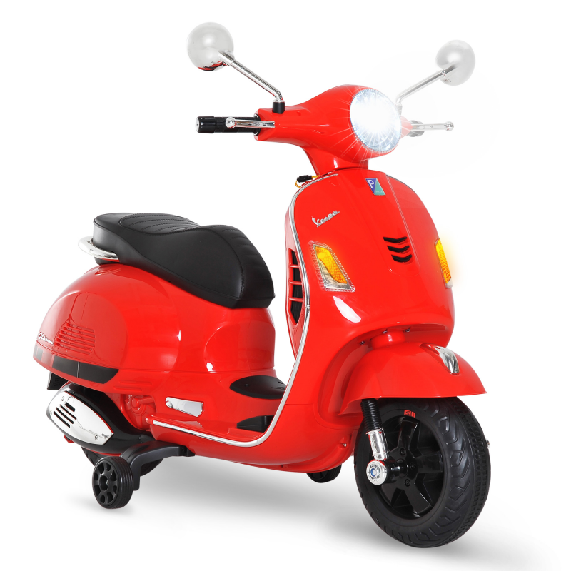 HOMCOM® Elektro Kindermotorrad VESPA Kinderauto Weiß Rot Aosom – Bild 1 von 2