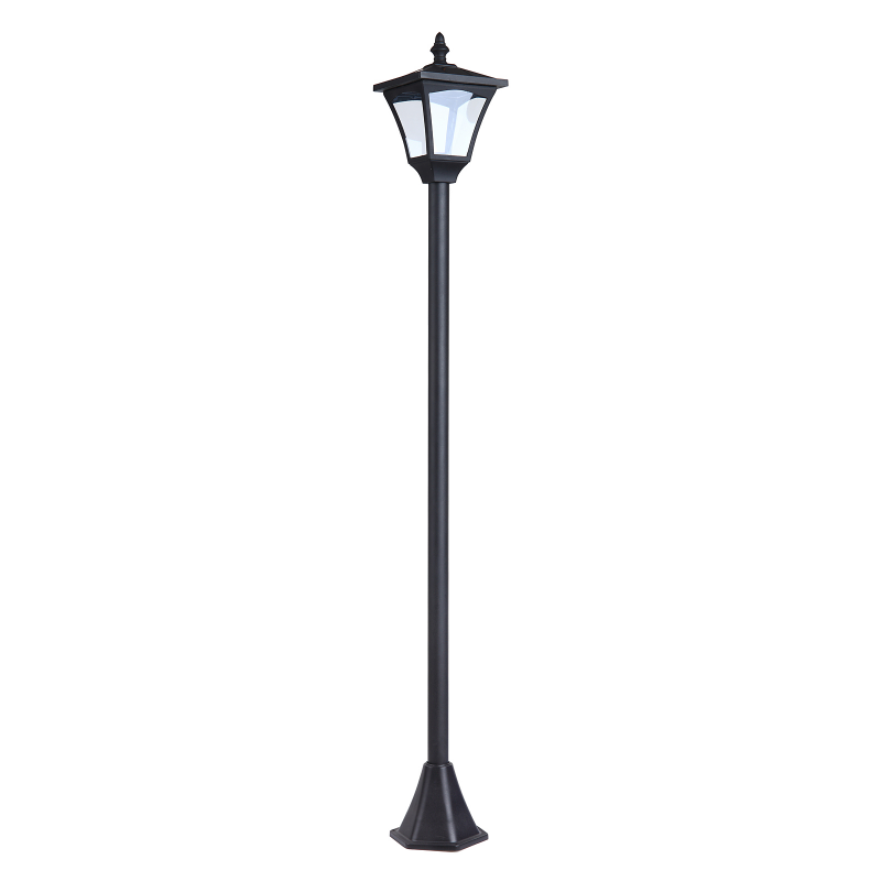 Outsunny 1,2m Solarleuchten für außen, 10 Lumen, Solar Gartenlaterne, Wegeleuchten Garten, Schwarz Aosom.de – Bild 1 von 2