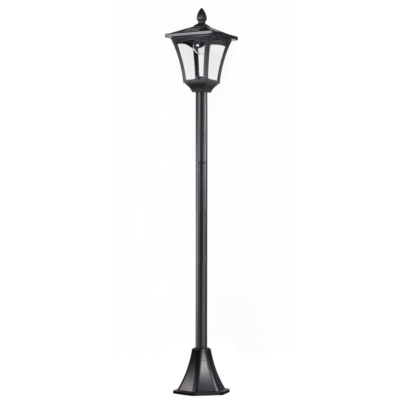 Outsunny Solar Gartenlaterne Laterne Wegleuchte mit LED 40 Lumen Schwarz 18 x 18 x 160cm Aosom – Bild 1 von 2