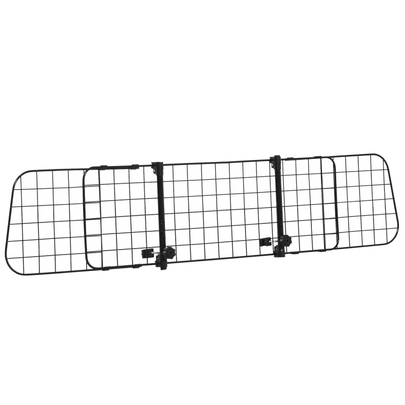 PawHut Hundeschutzgitter Auto Universal verstellbar Kofferraumgitter Trenngitter Metall schwarz (91-152) x 30 cm Aosom – Bild 1 von 2