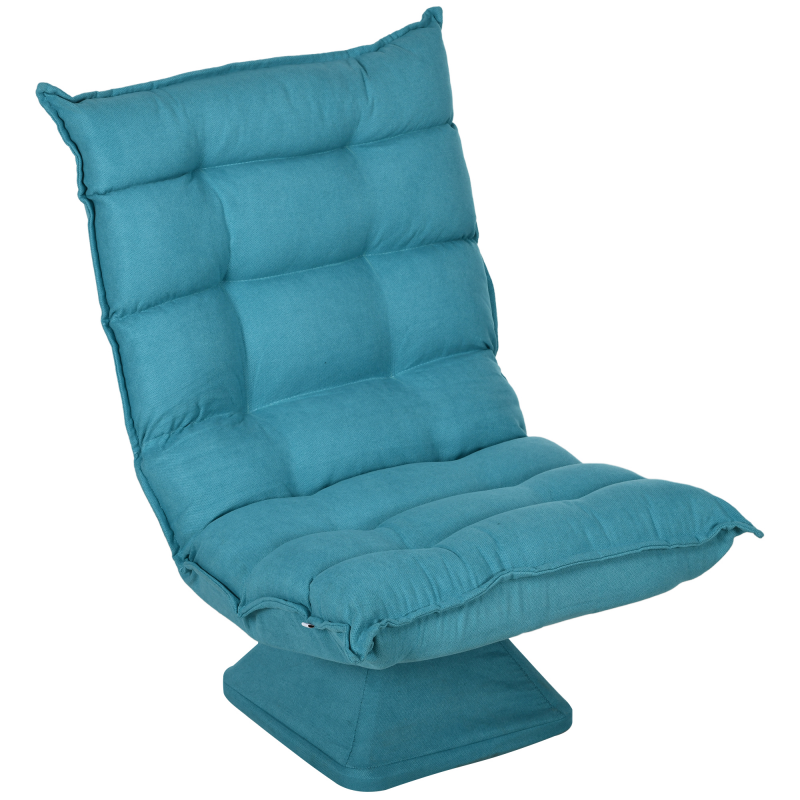 HOMCOM Bodenstuhl Verstellbares Bodensofa drehbar Meditationsstuhl Relaxsessel Lazy Sofa für Wohnzimmer & Büro Blau Aosom.de – Bild 1 von 2