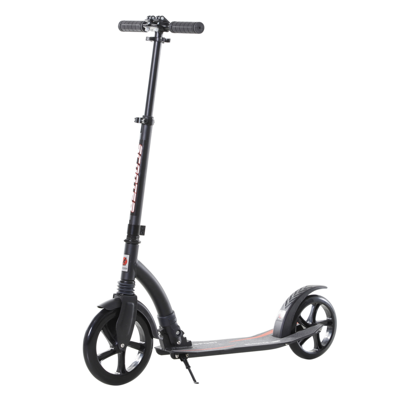 HOMCOM Kinderscooter Kickscooter klappbar mit Stoßdämpfung höhenverstellbar ab 14 Jahren Aluminium 92,5x37,5x87-101,5cm Aosom.de – Bild 1 von 2