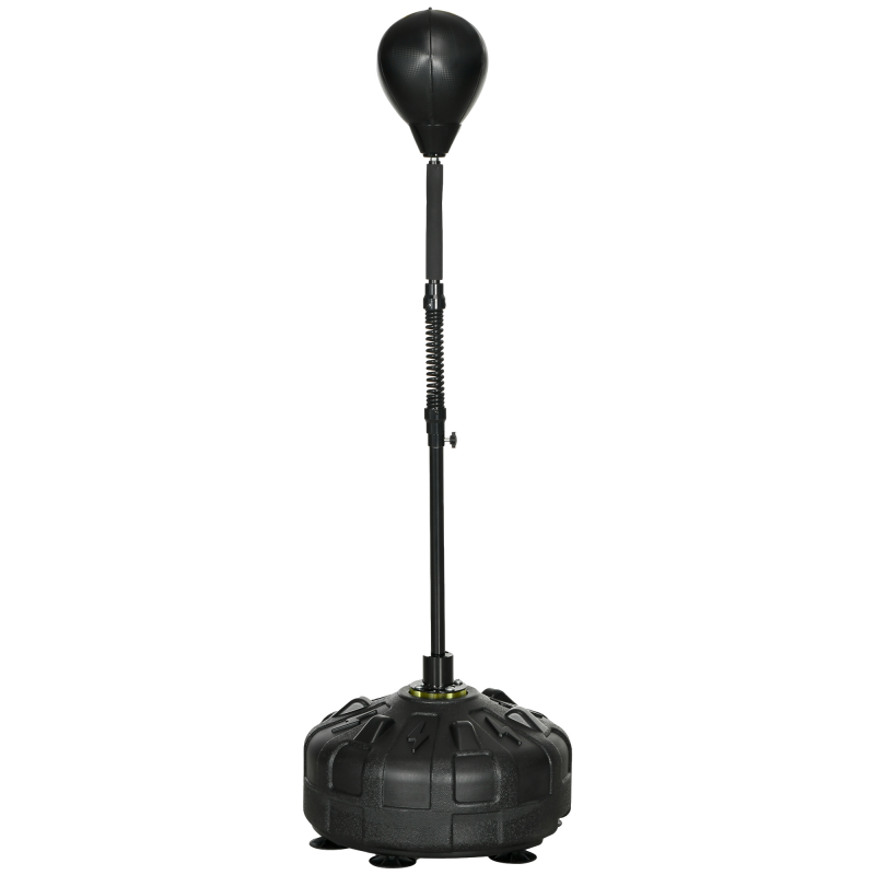 SPORTNOW Punchingball höhenverstellbar 145-180 cm, Boxsack mit Saugnapf, Speedball für effektives Training, Kunstleder schwarz Aosom.de – Bild 1 von 2