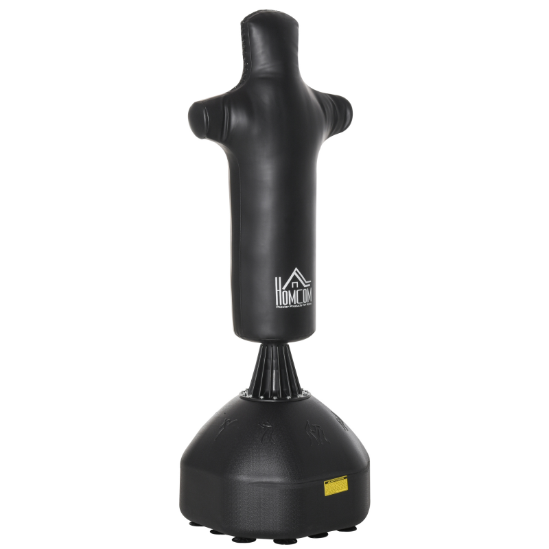 HOMCOM Boxsack Stehend 180cm für Erwachsene, Heavy Duty Boxdummy, humanoides Design, ideal für Profis & Anfänger, Schwarz Aosom.de – Bild 1 von 2