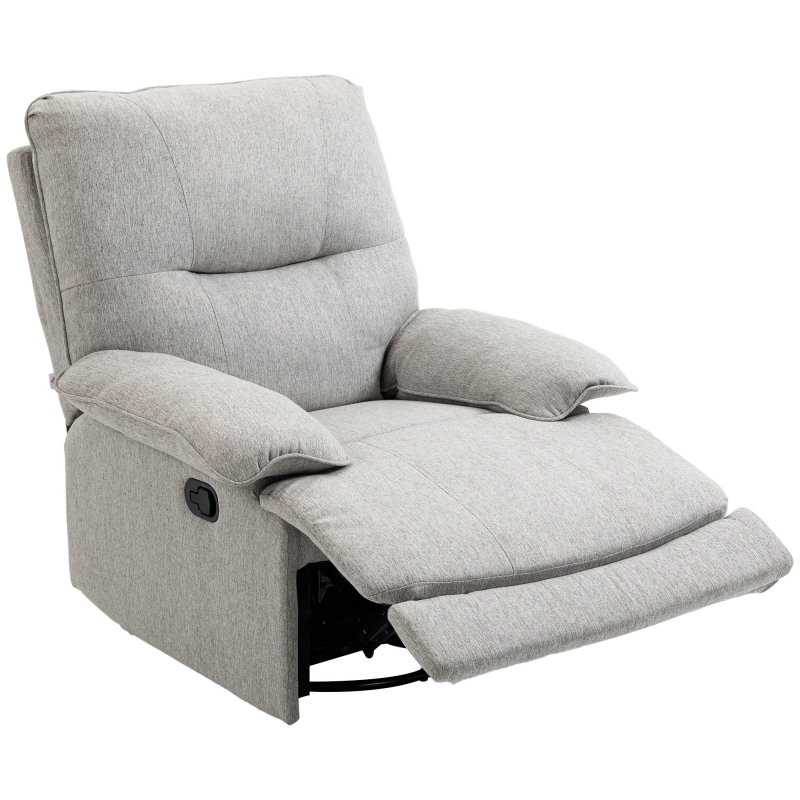 HOMCOM Relaxsessel Fernsehsessel mit Liegefunktion drehbar TV-Sessel mit Federkernsystem und Fußstütze für Wohnzimmer Schlafzimmer Aosom.de – Bild 1 von 2