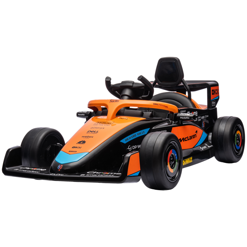 AIYAPLAY McLaren Kinderauto, mit 2-Gang, 2 Motoren, Fernbedienung, MP3 USB, Federung, Hupe, für 3-5 Jahre Kinder, Tragfähigkeit 30 kg, Orange Aosom – Bild 1 von 2