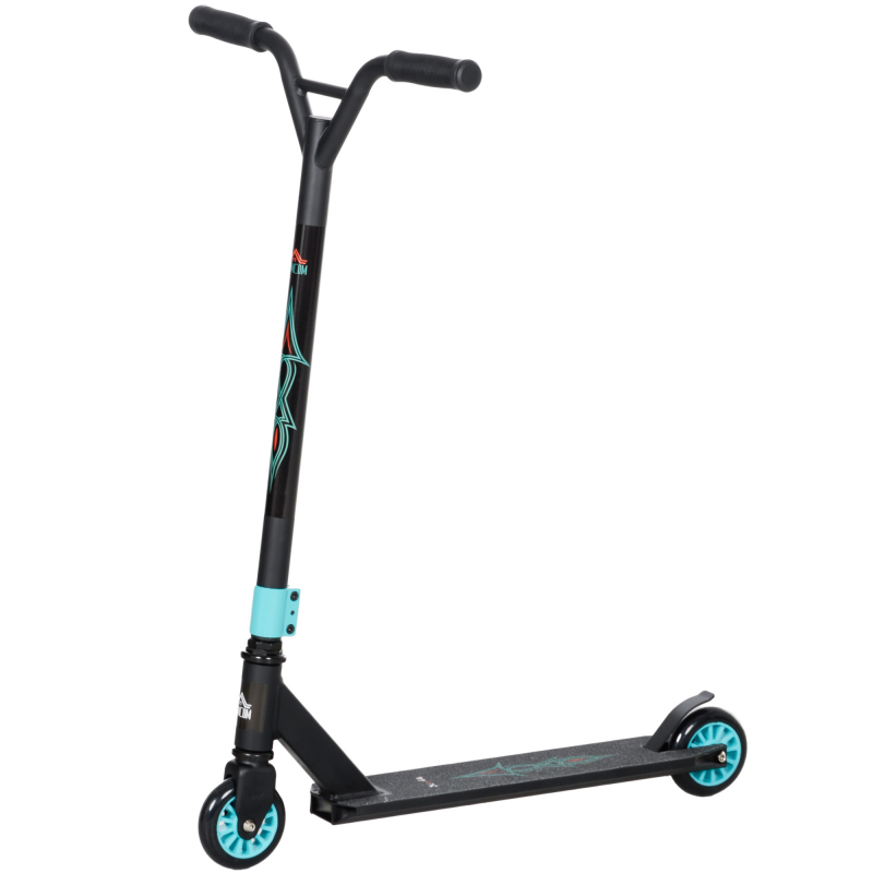 HOMCOM Stunt Scooter, Funscooter, Stuntscooter mit ABEC 9 Kugellagern, Kickscooter mit 100 mm Kunstleder Räder, Tretroller, Cityroller, Trick Roller für Kinder ab 14 Jahre Aosom – Bild 1 von 2